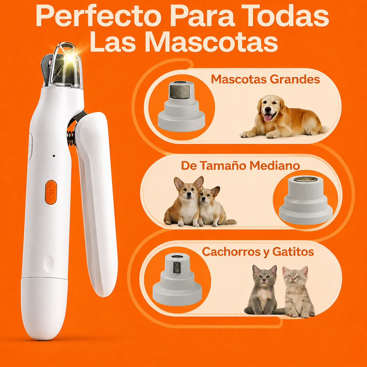 Cortauñas con luz LED