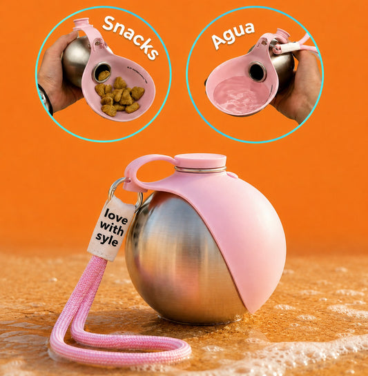 Botella Portátil 2 en 1 para Mascotas