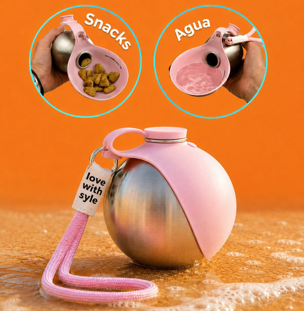 Botella Portátil 2 en 1 para Mascotas